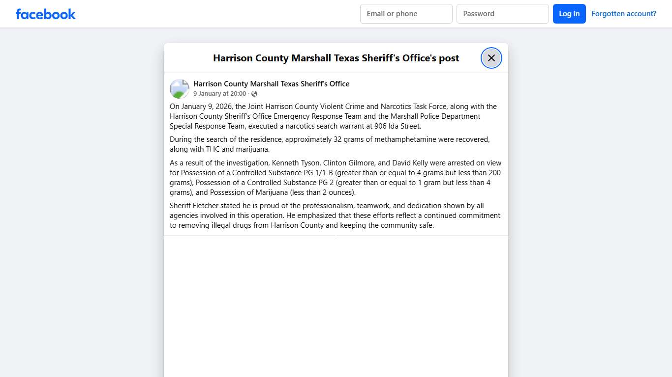 On... - Harrison County Marshall Texas Sheriff's Office Facebook